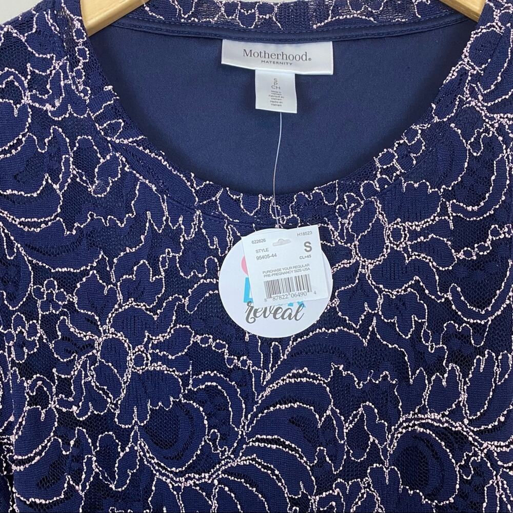Motherhood Gender Reveal Embroidered Short Sleeve Dress Small - Picture 11 of 12